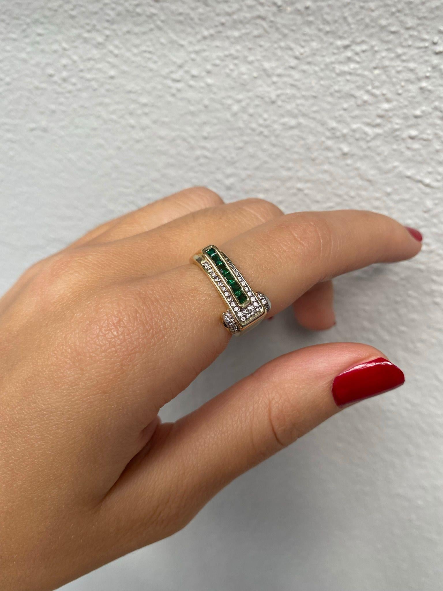 Marka Model Yeşil Taşlı Deborah Ayarlabilir Yüzük