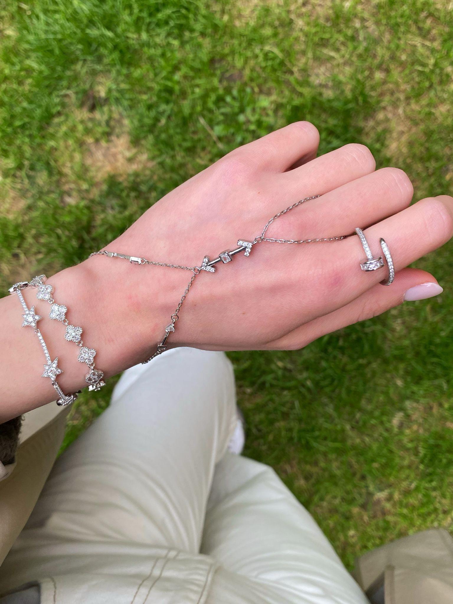 MRS Tasarım Gümüş Taşlı Ok Şahmeran