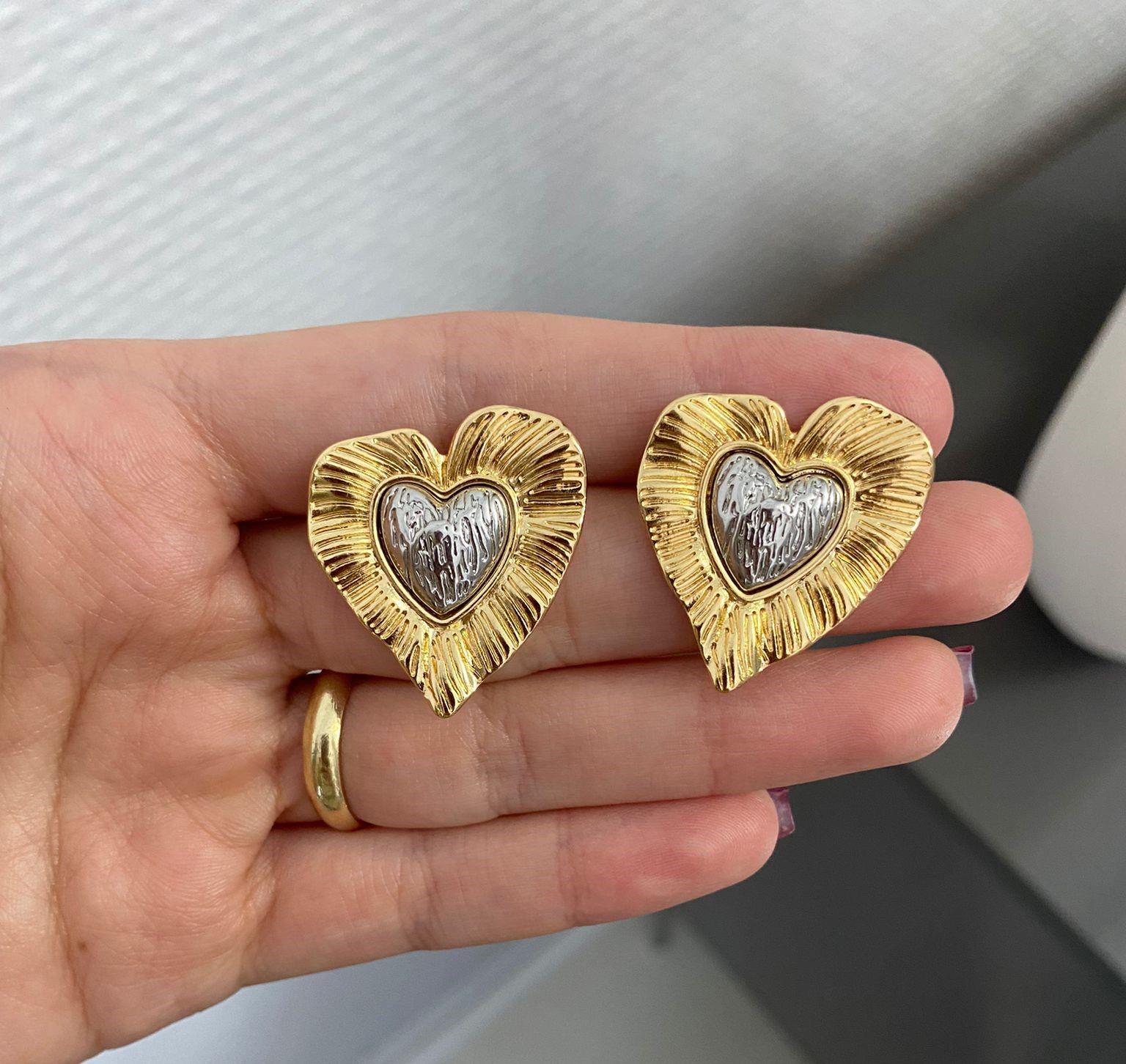 Tasarım Mix Kalp Vintage Küpe