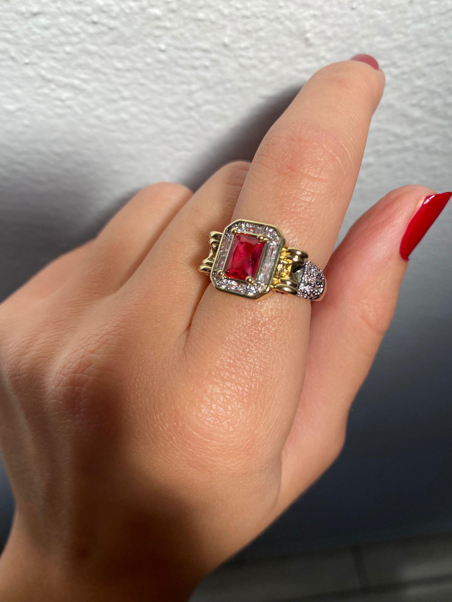 Tasarım Pembe Baget Taşlı Ayarlanabilir Yüzük