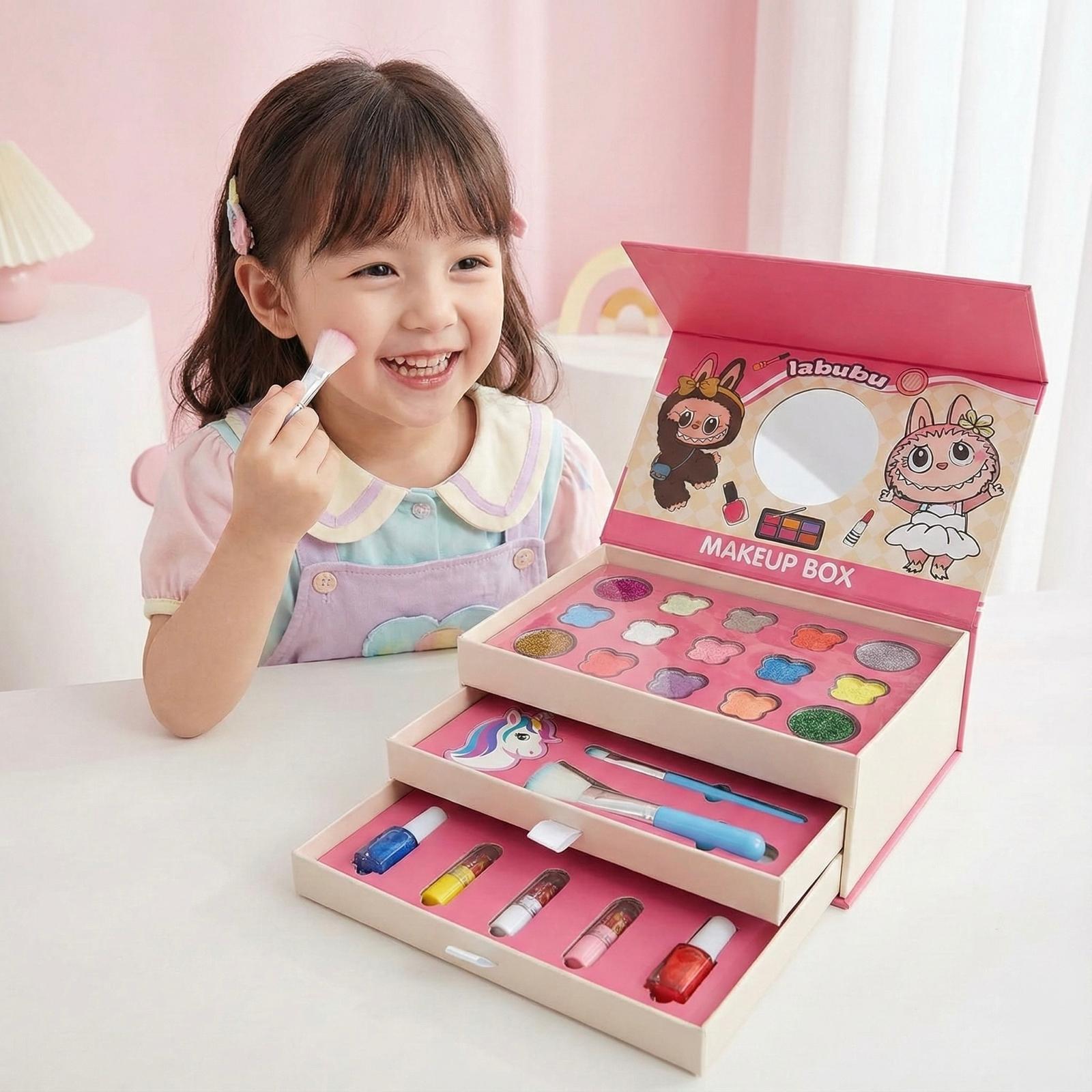 💖 Labubu Make Up Series Çocuk Makyaj Kutusu 🎀💄✨