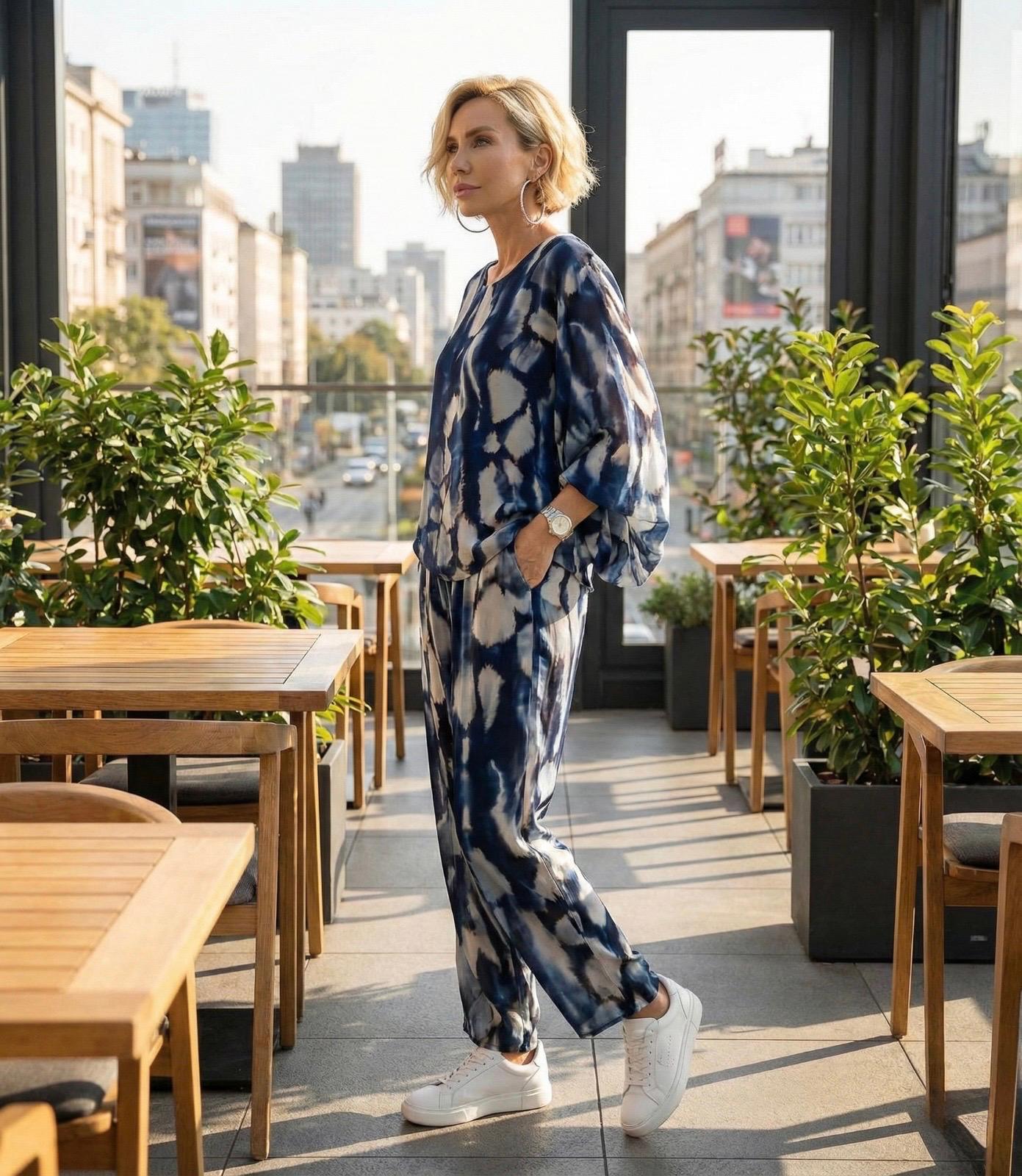 İthal Oversize Bluz - Pantolon Takım