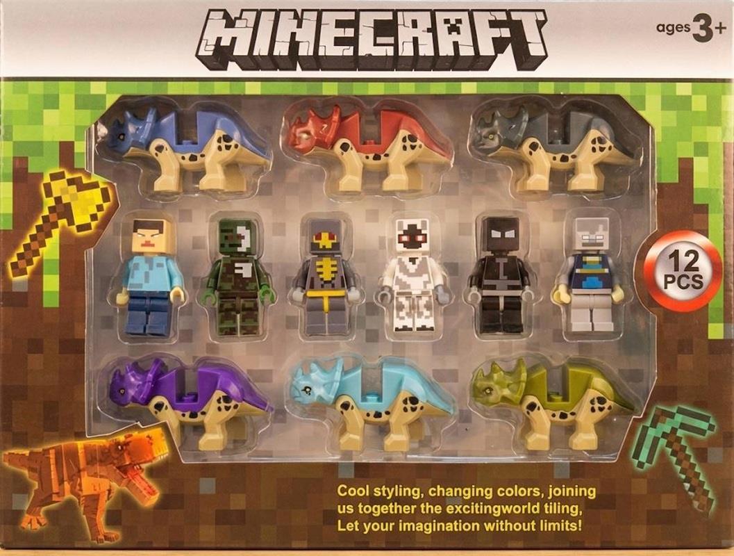 Minecraft Twin Stars  Dino Macerası – 12'li Koleksiyon Figür Seti