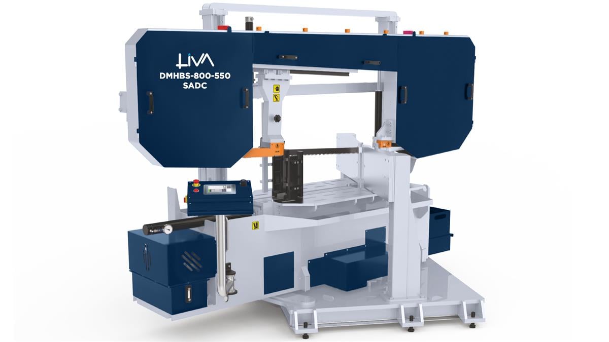 DMHBS-800-550 SADC Double Miter Semi Automatic Double Column Hydraulic Bandsaw Machine