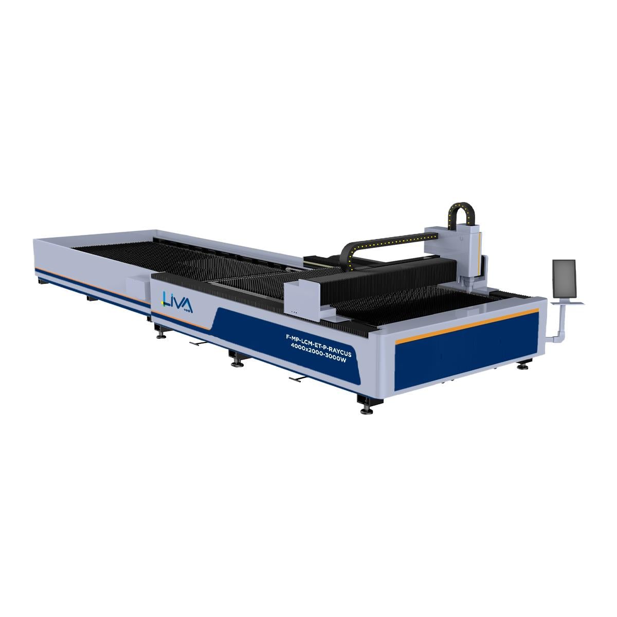 F-MP-LCM-ET-P-RAYCUS-4000x2000-3000W Metal Plates Fiber Laser Cutting Machine With Exchange Table-Raycus
