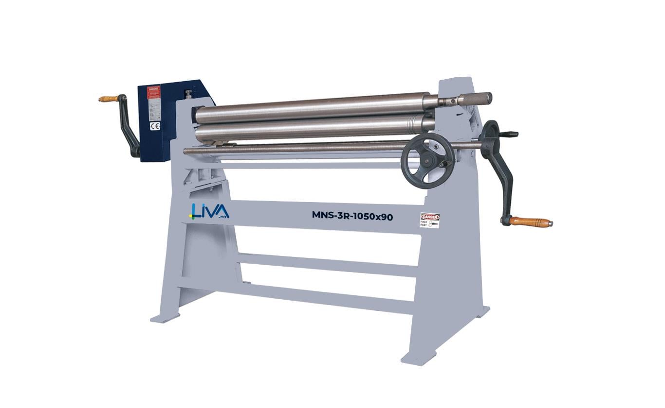 MNS-3R-1050x90 3Rolls Manual Plate Bending Machine