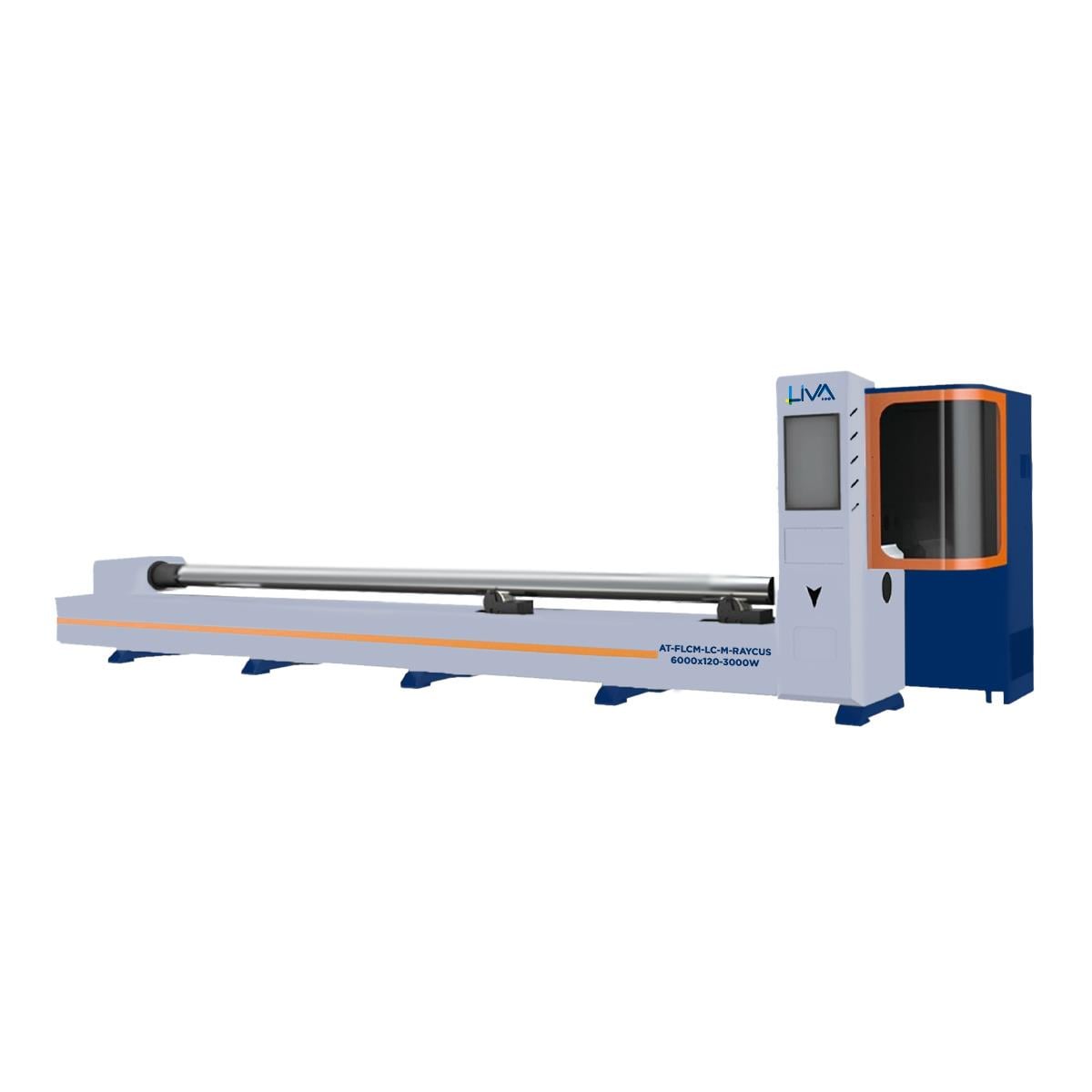 AT-FLCM-LC-M-RAYCUS-6000x120-3000W Automatic Tube Fiber Laser Cutting Machine Light Chuck-Raycus