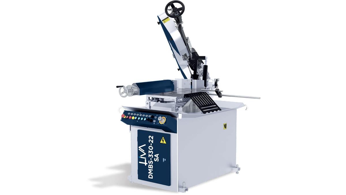 DMBS-330-220 SA Semi Automatic Double Miter Bandsaw Machine