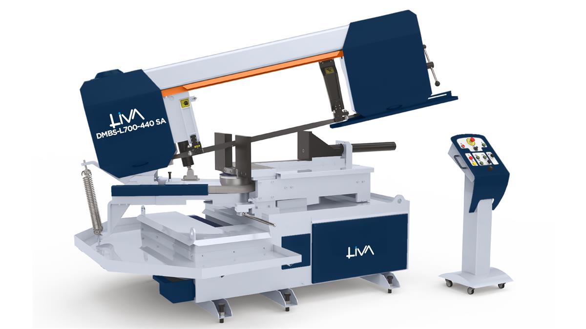 DMBS-L700-440 SA Semi Automatic Double Miter Bandsaw Machine