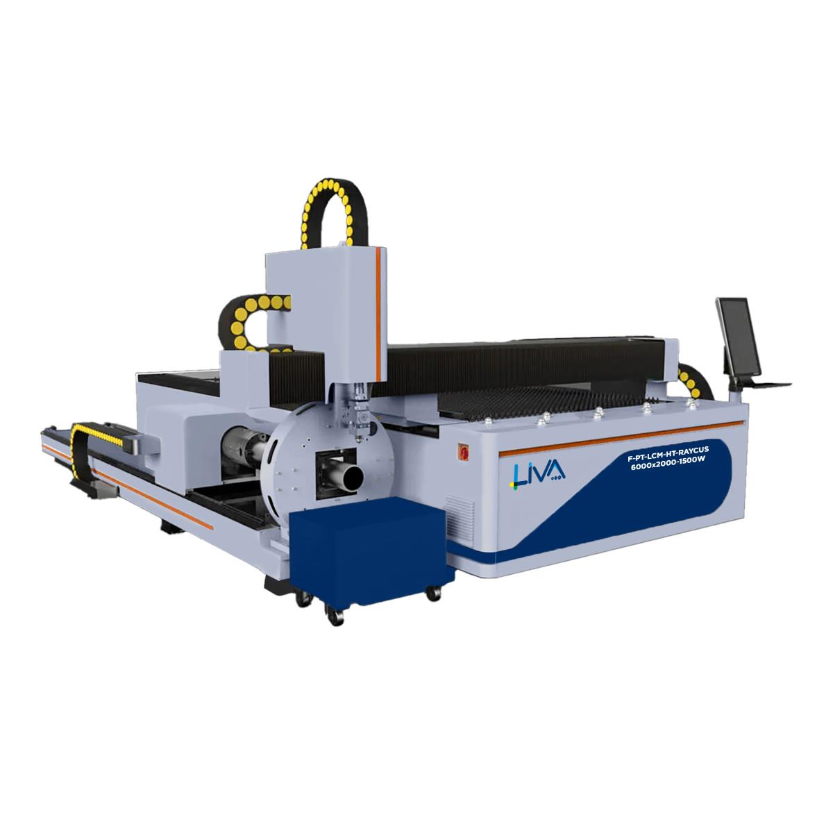 F-PT-LCM-HT-RAYCUS-6000x2000-1500W Fiber Laser Cutting Machine For Plate And Tube-Raycus