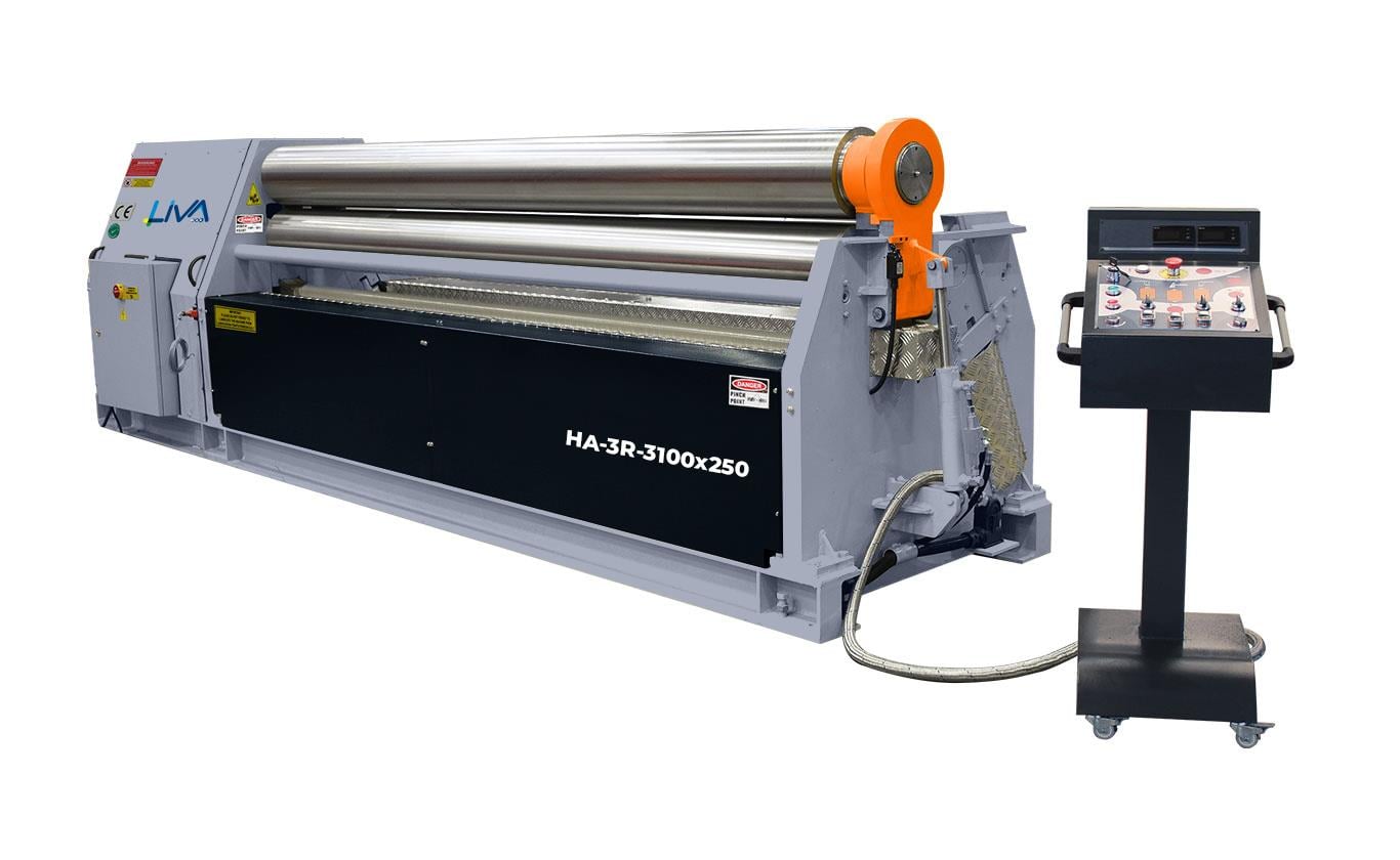 HA-3R-3100x250 Hydraulic Assymetrical initial Pinch 3 Rolls Plate Bending Machine