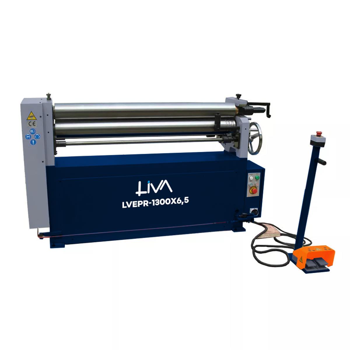 LVEPR-1300x6,5 3Rolls Mechanical Motorized Plate Bending Machine