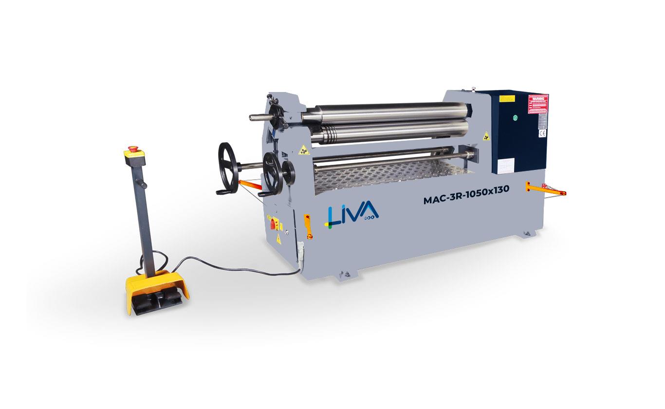 MAC-3R-1050x130 3 Rolls Motorized Plate Bending Machine