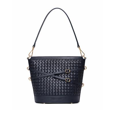 Glacier Woven Bucket Bag - Deep Navy