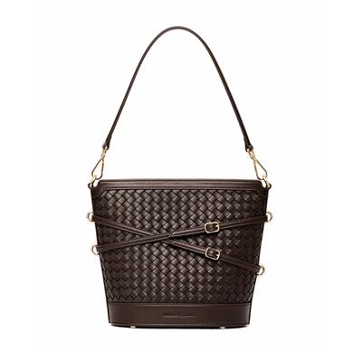 Glacier Woven Bucket Bag - Espresso