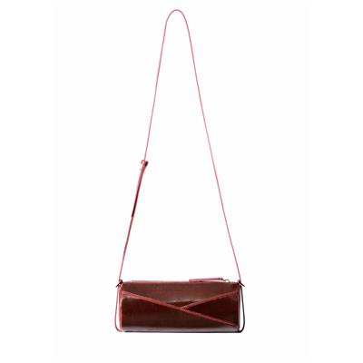 Reef Pull-up Cylinder Bag - Maroon Oak Patent