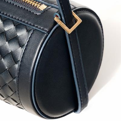 Reef Woven Cylinder Bag - Deep Navy