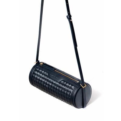 Reef Woven Cylinder Bag - Deep Navy