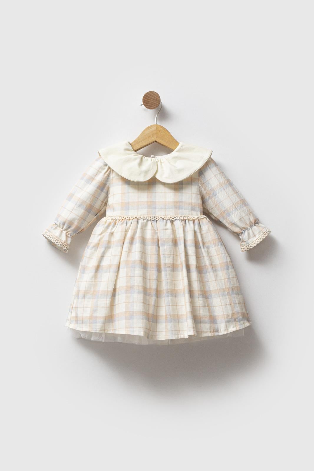 Kareli Müslin Elbise - Desen 1