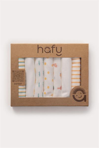 Hafy 7'li Bebek Mendili – Gün Işığı Çizgiler