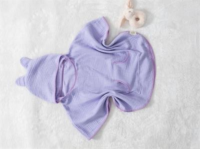 Hafy Baby %100 Organik Pamuklu Lila 4 Katlı Müslin Panço