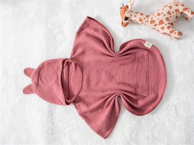 Hafy Baby %100 Organik Pamuklu Pembe 4 Katlı Müslin Panço