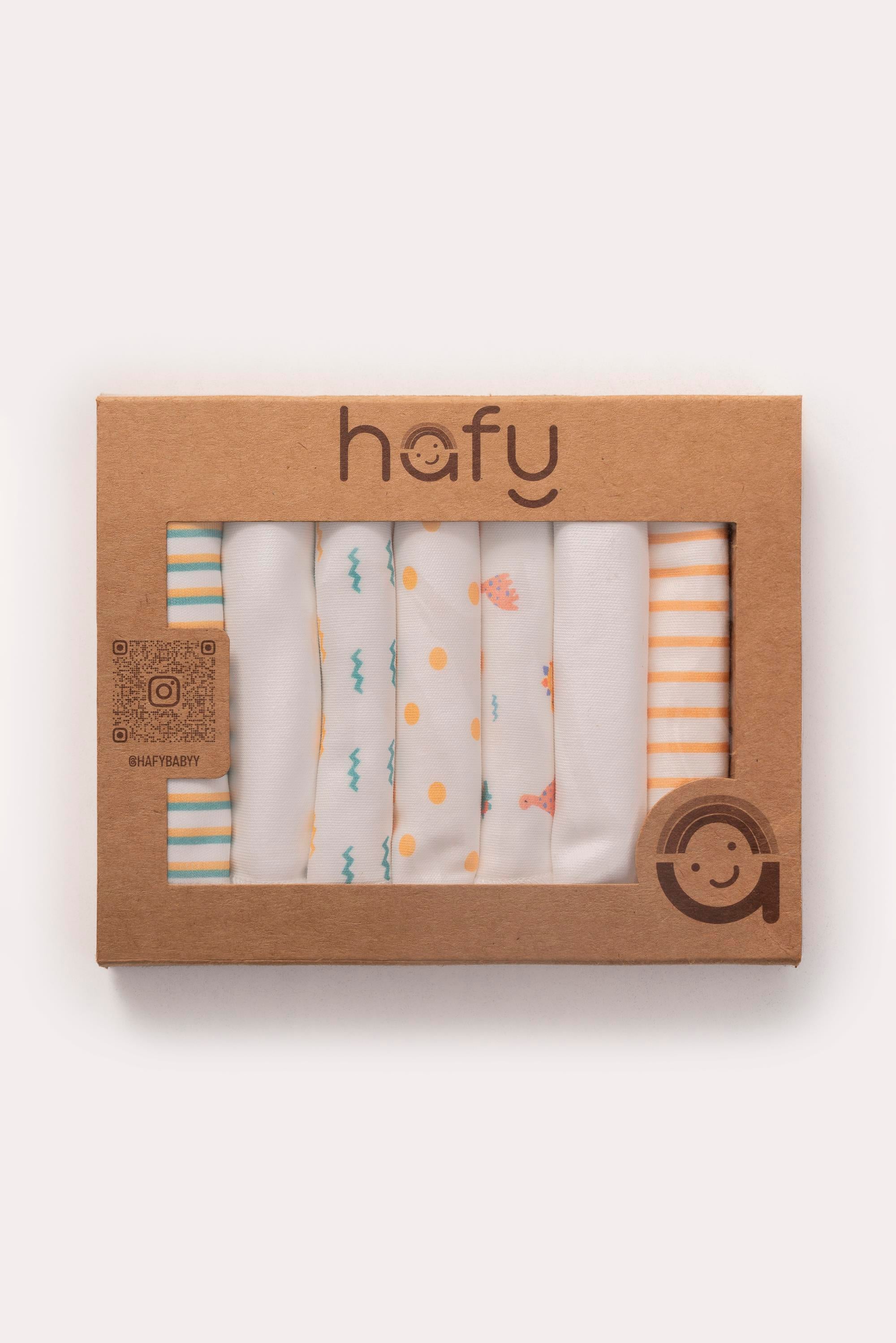 Hafy 7'li Bebek Mendili – Gün Işığı Çizgiler