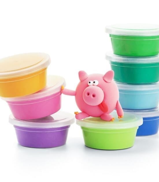 Hey Clay Hava ile Kuruyan Kil (6lı Kutu) - Hayvanlar (Domuzcuk, At, Tavşan)