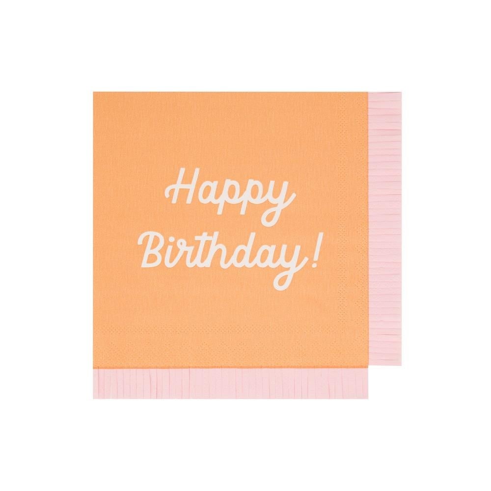 Meri Meri - Happy Birthday Peçeteler - L - 16 Adet