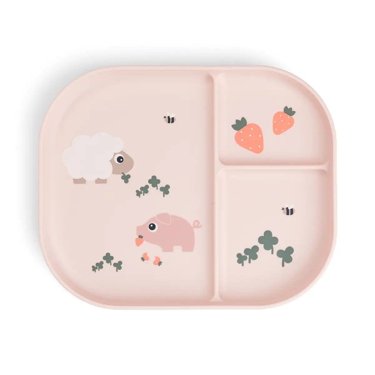 Done by Deer Foodie compartment plate Tiny Farm Powder