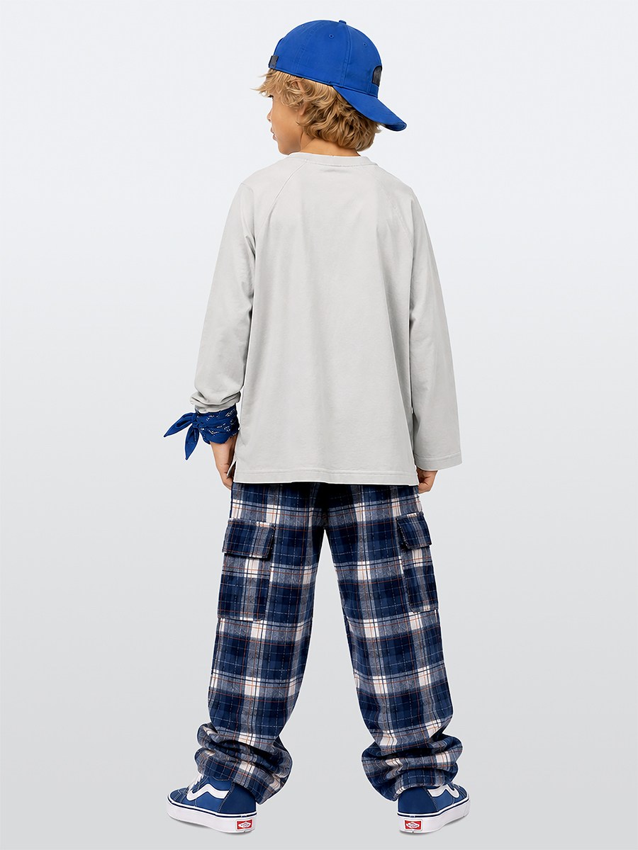 Denokids Puddle Erkek Çocuk Ördek Baskılı %100 Pamuk T-shirt ve  Ekose Dokuma Pantolon Takımı