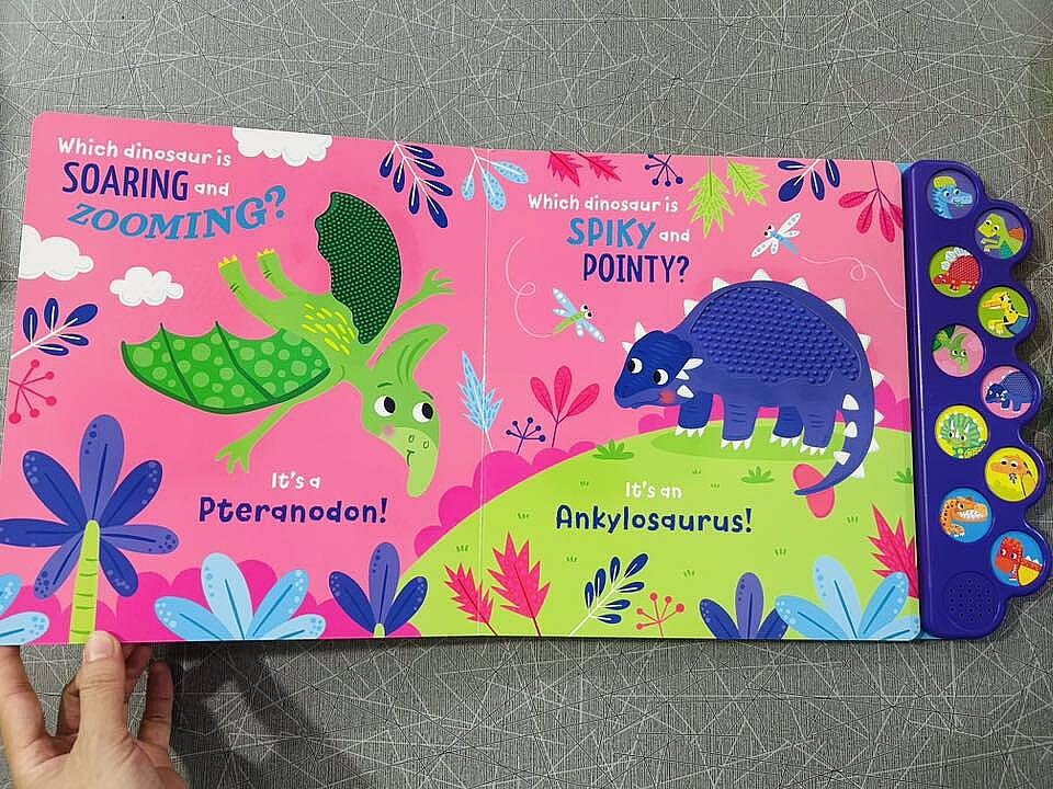 North Parade Publishing 10 Fun Sounds Touch and Feel: Dinosaurs İngilizce Sesli Kitap (10 Buton)
