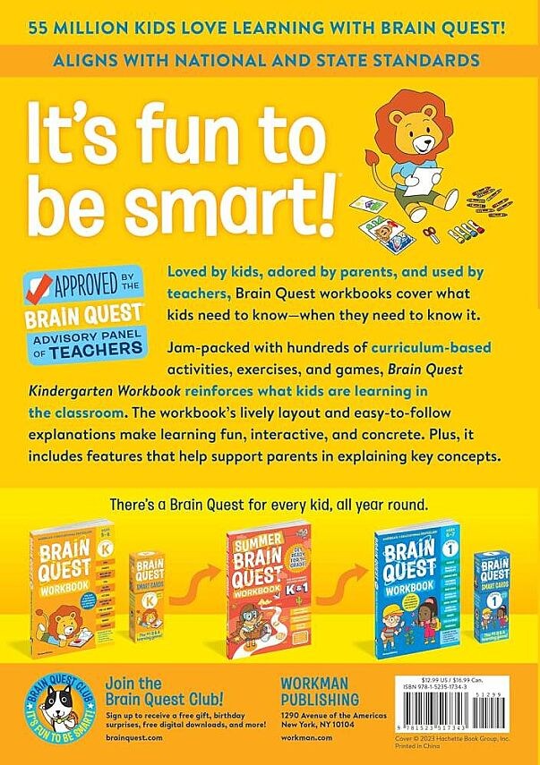 Workman Publishing Brain Quest Workbook: Kindergarten