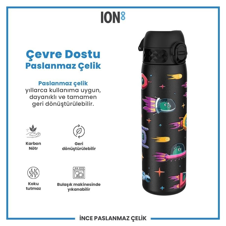 ION8 Paslanmaz Çelik İnce  Suluk - Uzay Gemileri - 600 Ml Sızdırmaz