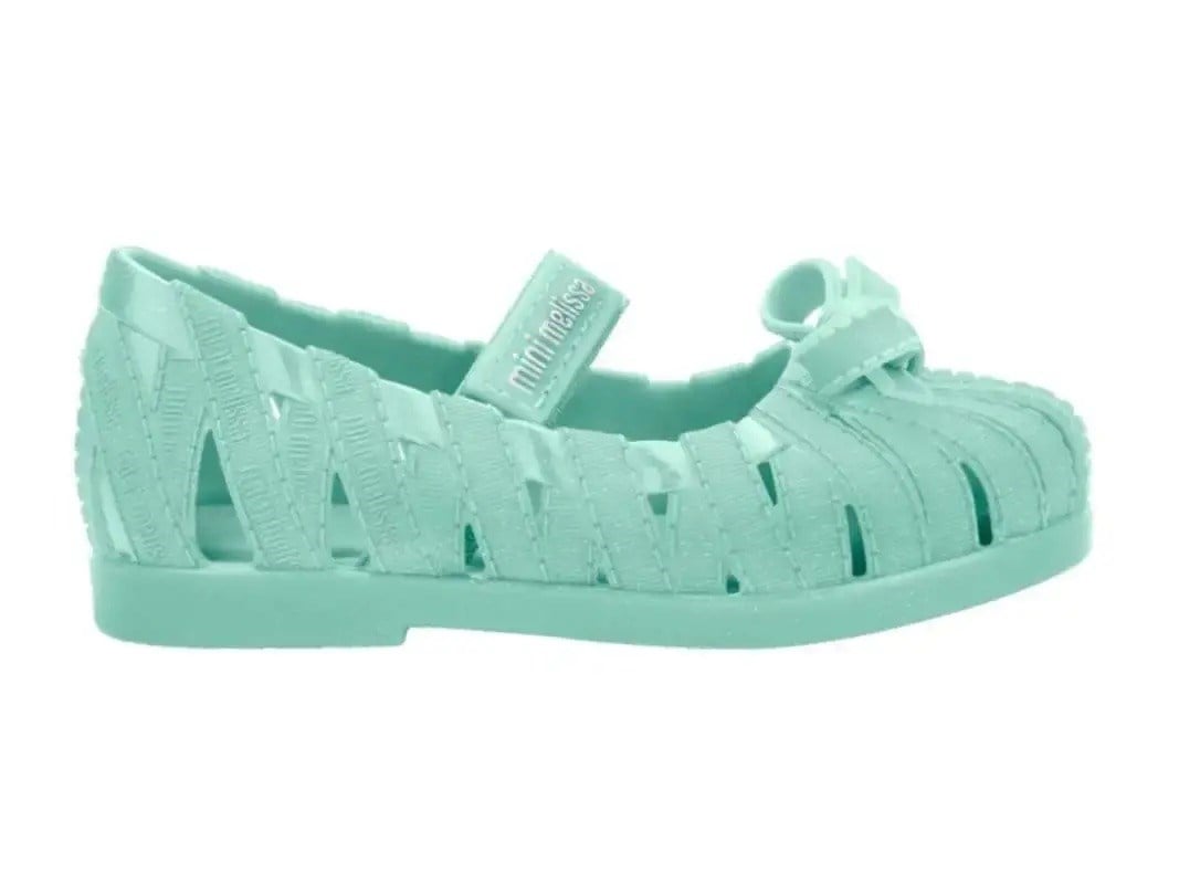 Mini Melissa M Lover Ballerina Parıltılı Yeşil  Kız Çocuk Babet 35956