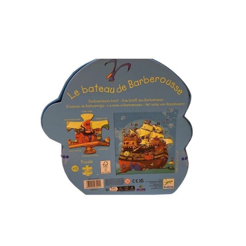 Djeco Dekoratif Puzzle 54 Parça - Barbarossas Boat