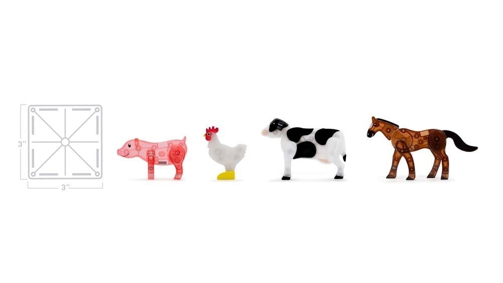 MAGNA-TILES Çiftlik Hayvanları Manyetik Blok Seti (25 Parça)