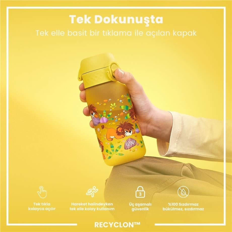 ION8  Çocuk  Suluk - Bebek Aslanlar - 350 ml - Sızdırmaz
