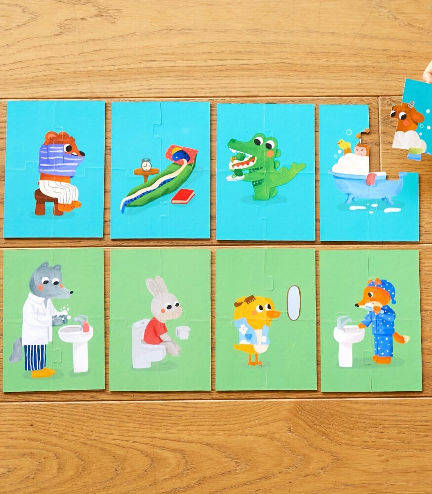 Moritoys My Self Care Routine : Çift Taraflı 8 + 2 Puzzle