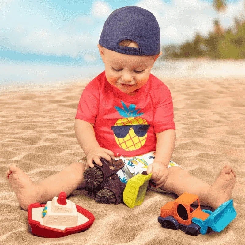 B.Toys Üçlü Araç Seti ( Kamyon, Gemi, Kepçe)