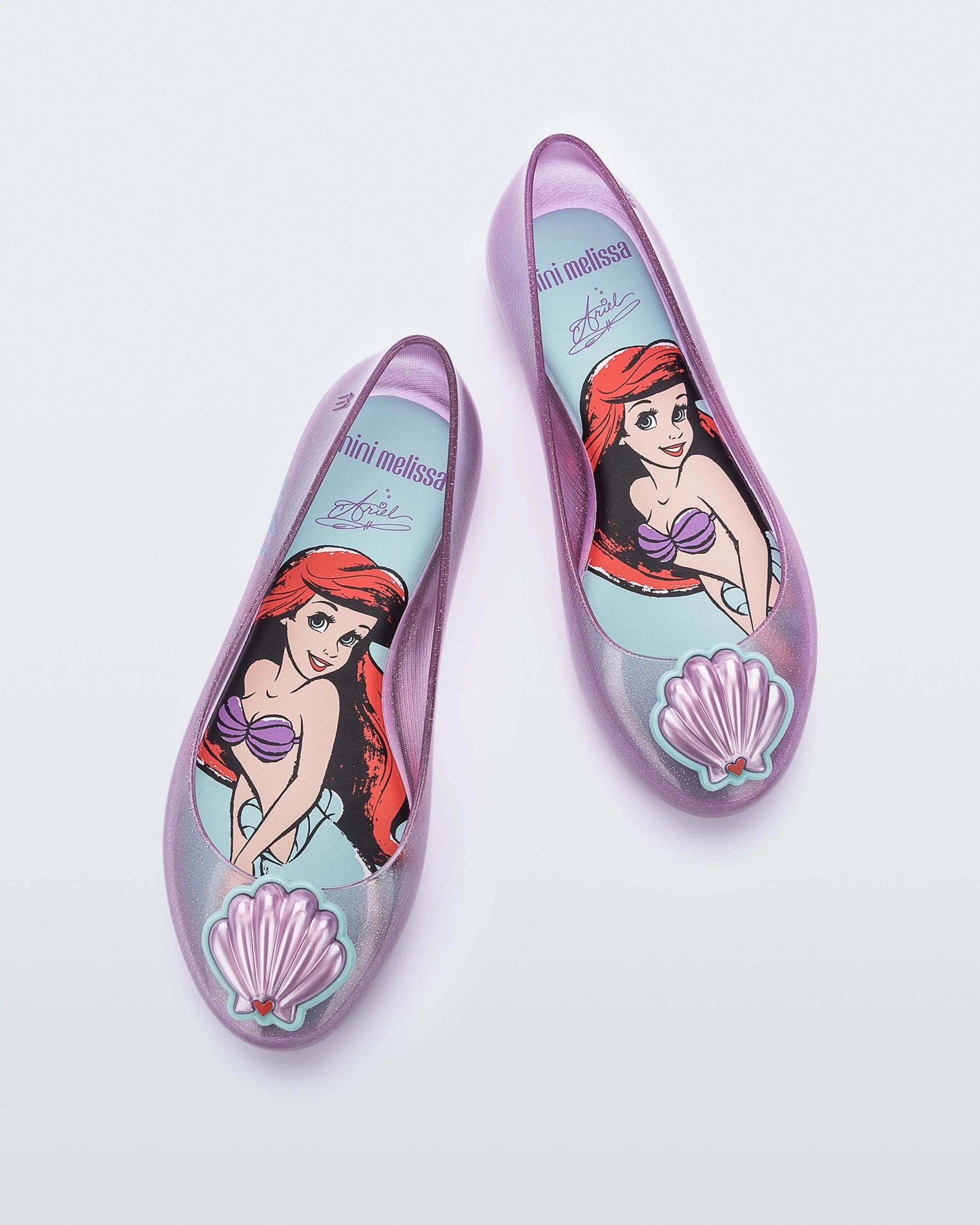 Mini Melissa Sweet Love + Disney Princess  Parıltılı  Pembe Kız Çocuk Babet 33448