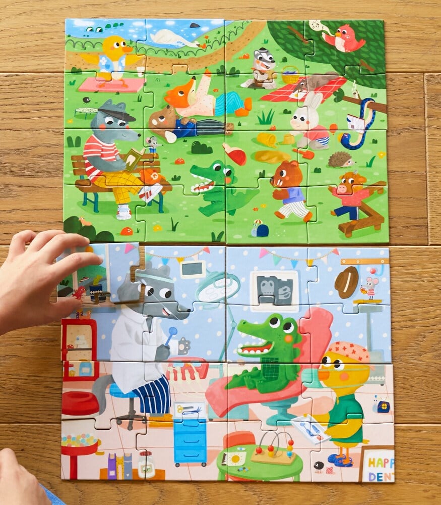 Moritoys My Self Care Routine : Çift Taraflı 8 + 2 Puzzle