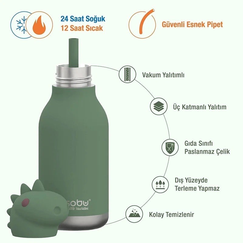 Asobu Bestie Bottle - Dinosaur 460 Ml