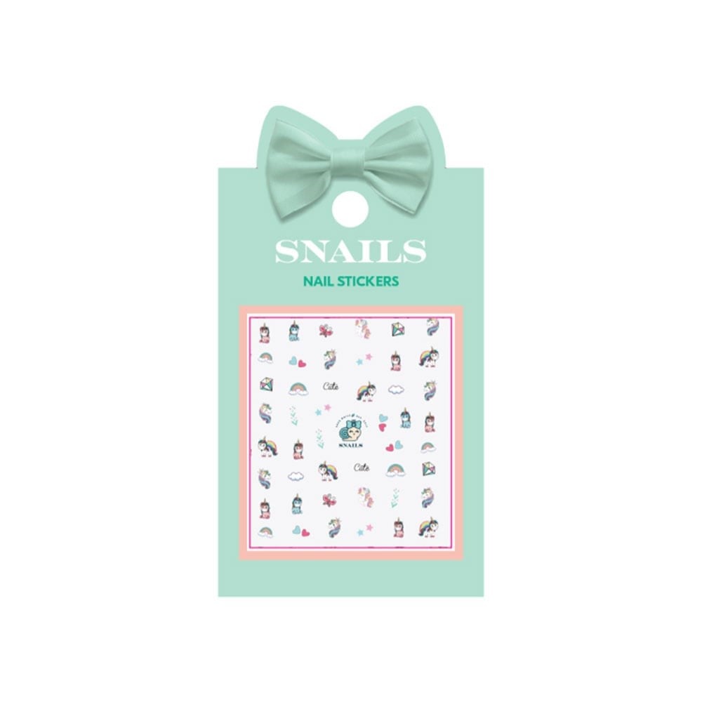 Snails Tırnak Sticker Seti Unicorn Queen