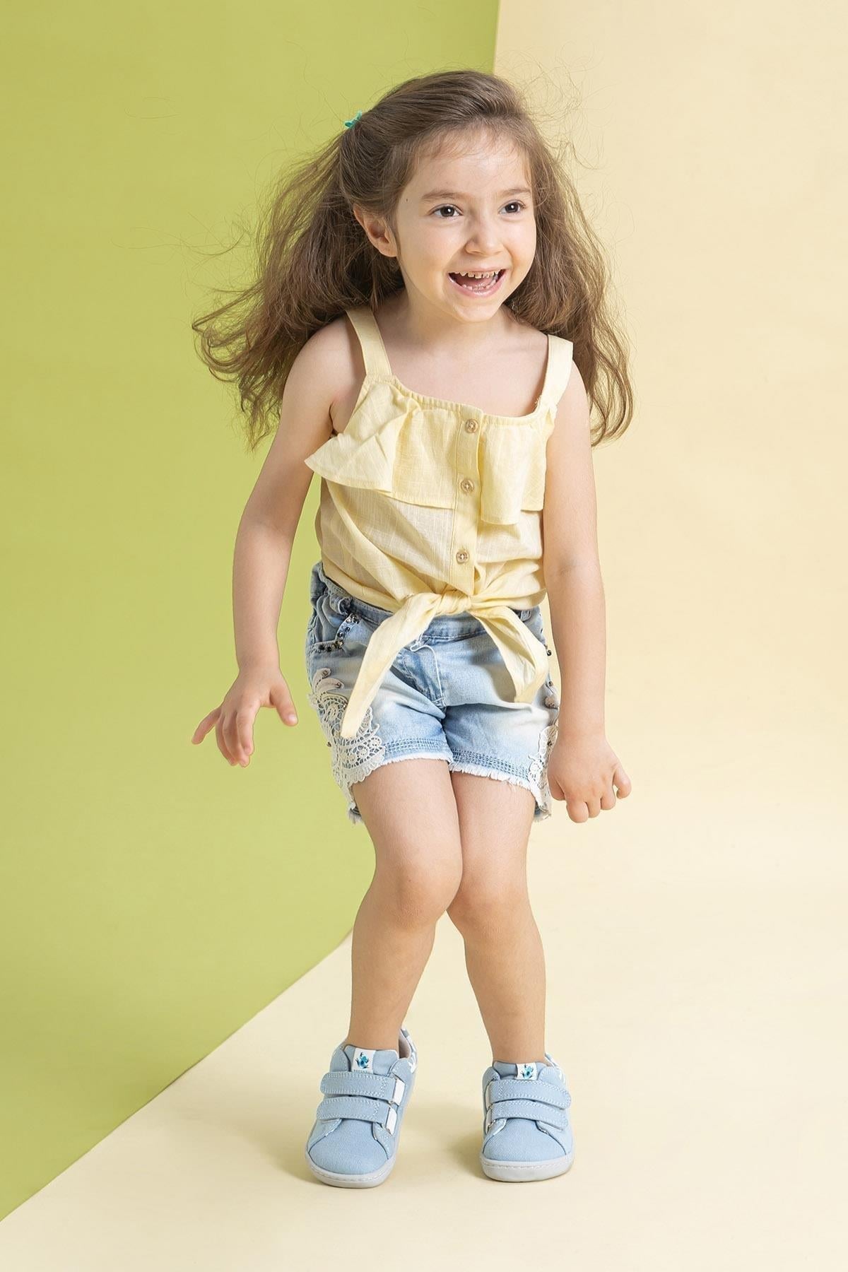 HOPFRÖG Smart Walker Canvas Play Toz Mavi Çocuk Ayakkabı Ayakkabısı