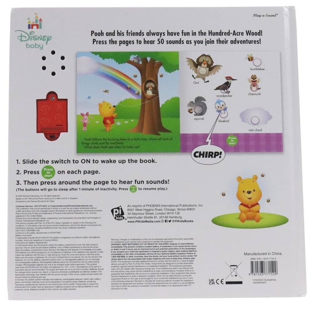 Pi Kids Disney Baby: Poohs Noisy Day İngilzice Sesli Kitap  (50 Sound)