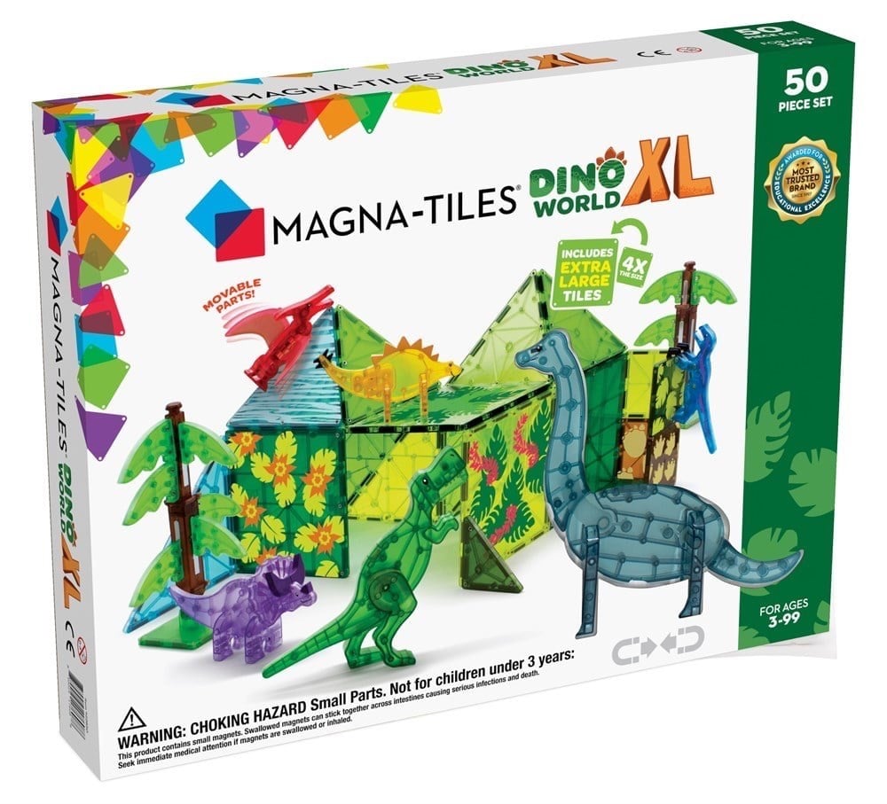 MAGNA-TILES Dinozor Dünyası XL Manyetik Bloklar (50 Parça)