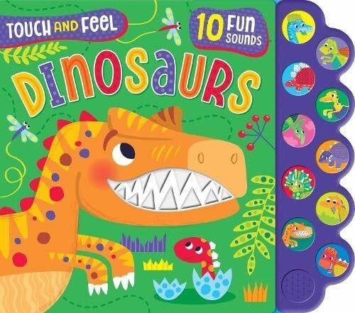 North Parade Publishing 10 Fun Sounds Touch and Feel: Dinosaurs İngilizce Sesli Kitap (10 Buton)