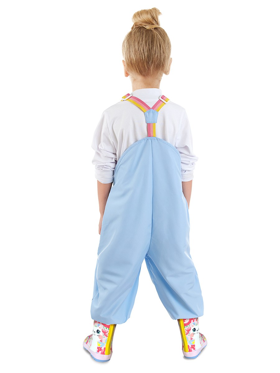 Denokids Çiçek Desenli Su İtici Ayarlanabilir Askılı Kız Çocuk Yağmur Tulumu