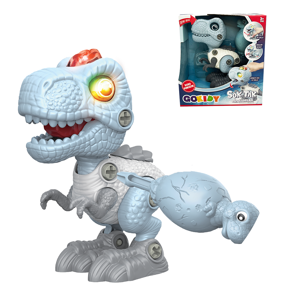 Gokidy Eğitici Sesli Işıklı Sök-tak Dinazor - Robo Dinozor